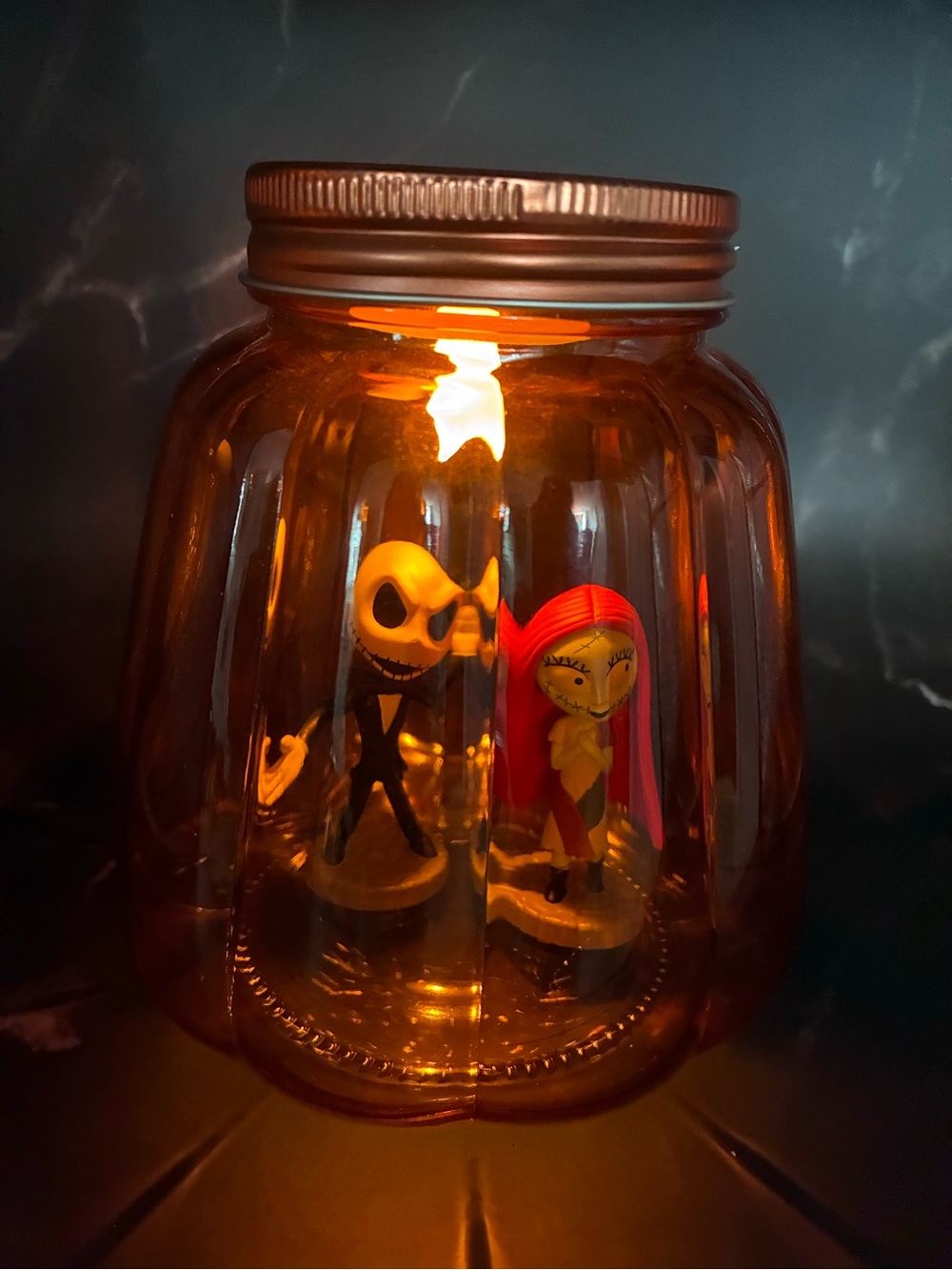 Nightmare Before Christmas Pumpkin Candle Jar